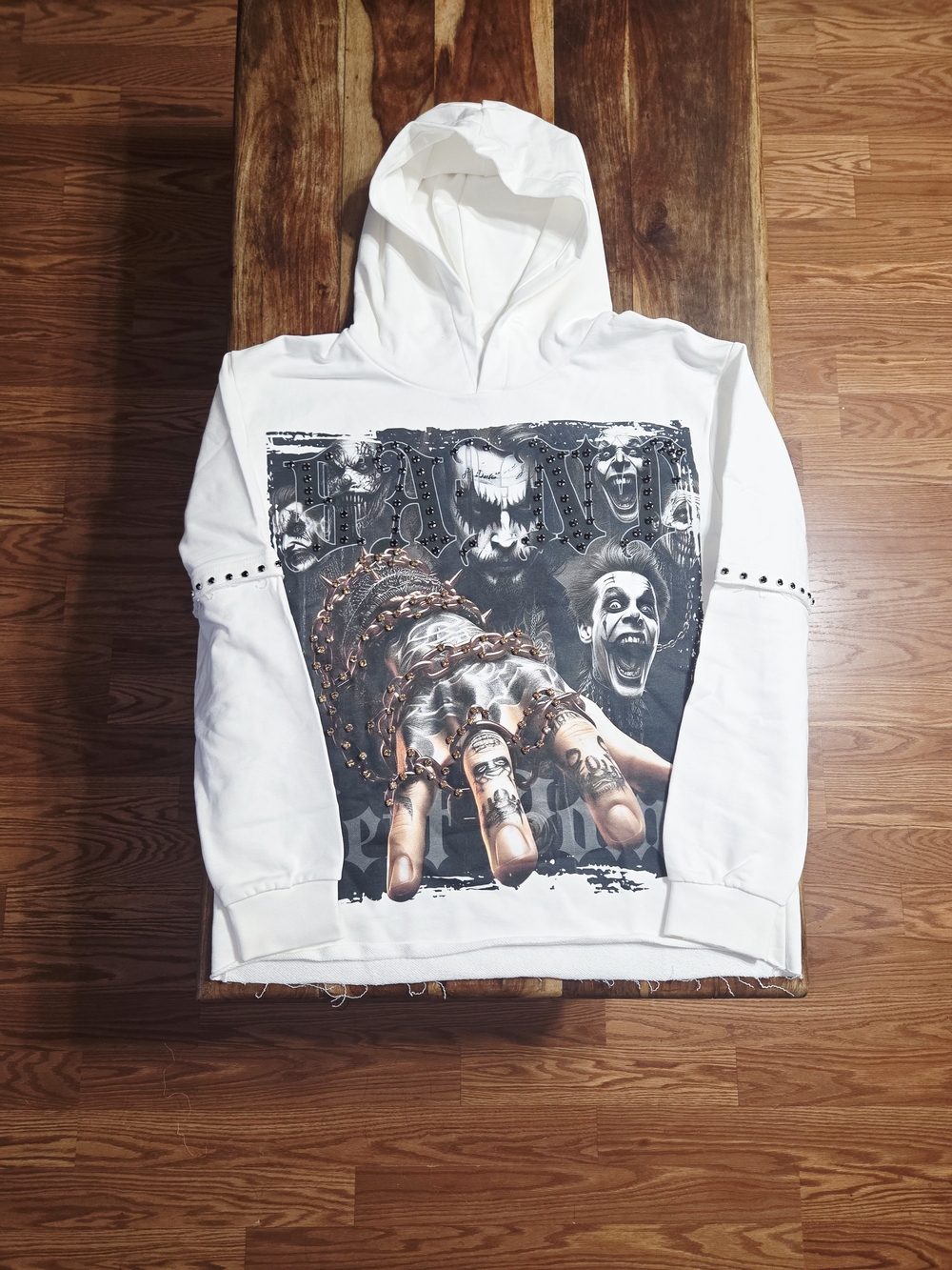 Left Point Italy Men's "JOKER" Graphic Pullover Hoodie. Size Large.